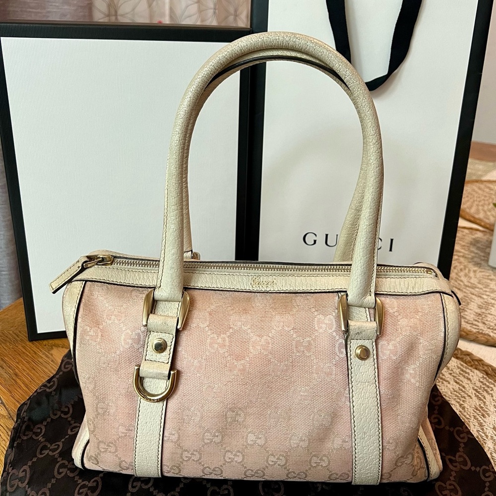 Gucci Pink Canvas Abbey Boston